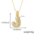 Collana con lettera J dorata con zirconi e catena sottile per moda femminile chic - J Solo Pendente (Senza Catena) (18) / Oro
