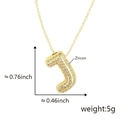 Icy bubble letter J necklace in 18k gold plating with sparkling cubic zirconia stones - Alphabet J Pendant Only (Without Chain)