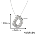 Silver-toned zircon letter D bubble pendant necklace, hip hop style jewelry for women - Alphabet D Pendant Only (Without Chain)
