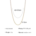 Collana a catena a O in acciaio inossidabile placcato oro 18K PVD regolabile - Collana a Catena a Maglie Rolo Sottile (SN21101601)