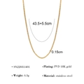 Collana a catena box in acciaio inossidabile placcato oro 18 carati PVD regolabile - Collana a Catena a Maglie Box (SN22031401)