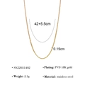 Collana delicata in acciaio inossidabile placcato oro 18K con catena da 42+5.5cm - Collana Stile Stretto (SN22031402)