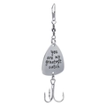 Esca da pesca personalizzata in argento con incisione 'you are my greatest catch' e ancoretta - 32*25*1mm / Color Acciaio