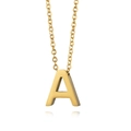 Poliertes Gold-Edelstahl-Halskette mit einem kräftigen minimalistischen Buchstaben A - Gold Buchstabe A