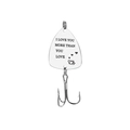 Titanium steel guitar pick keychain engraved with I Love You More Than You Love - Engraved Guitar Pick (K191)
