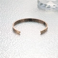 Rose gold stainless steel cuff bracelet with inspirational engraving and crown icon - Granddaughter Inspirational Quote (B1005) / Rose Gold