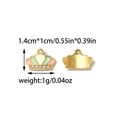 Vue détaillée avant et arrière du pendentif couronne cœur avec dimensions 1,4x1cm - Style Couronne (TZ-TP1705-02)