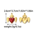 Pendentifs cœur vintage en or avec ailes pour la fabrication de bijoux DIY - Pendentif Cœur avec Ailes (TP2057-02)