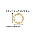 Detail view of 23mm 18K gold plated textured round pendant charm with size dimensions - Hammered Texture Round Ring Pendant (TZ-TP1717-02)