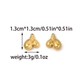 Golden 18K gold-plated stainless steel testicle pendants with polished finish and rings - Gold Novelty Scrotum Shape Pendant (TZ-TP1586-02)