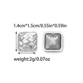 Colgante cuadrado de acero inoxidable con textura tejida para joyería DIY y medidas - Estilo Cuadrado Textura de Tejido (TZ-TP1290-01)