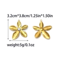 18K gold plated flower charms for DIY jewelry making featuring 3.2cm size and 5g weight - White Artificial Pearl Texture Flower (TZ-TP0931-02-white)