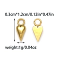 Detailed size and weight view of two golden heart-shaped evil eye jewelry pendants - Gold Geometric Heart Style (TZ-TP1326-02)