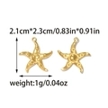 Golden starfish stainless steel pendants for DIY necklace jewelry making accessories - Starfish Style (tp2227-02)