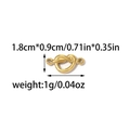 Golden knot pendant connector 1.8cm x 0.9cm for DIY jewelry making size and weight detail - Gold Concentric Knot Style (TZ-TP2360-02)