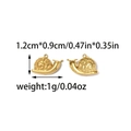 Detailed view of snail heart pendants in 18K gold plated steel with dimensions 1.2cm x 0.9cm - Gold Snail Style (TZ-TP2337-02)