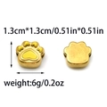 Ciondoli zampa di gatto dorati con smalto giallo per gioielli, 1,3 cm con dimensioni - Zampa di Gatto Gialla (TZ-TP1004-02-yellow)