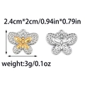 Zweifarbige Schmetterlingsanhänger für DIY-Schmuck mit Maßangaben und Gewichtsdetails - Schmetterlingsform (TZ-TP1062-02)