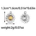 Gänseblümchen Anhänger aus Edelstahl in Silber und Gold inklusive Größenangaben - Mini-Gänseblümchen-Zubehör (TZ-TP1071-02)