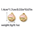 Pink enamel basketball charms with gold plating and LOPES engraving for jewelry - Pink Basketball Style (TZ-TP0997-02-pink)