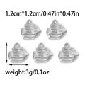Set of 5 tropical fish stainless steel beads for DIY jewelry making 1.2cm size - Tropical Fish (TZ-TP0917-01)