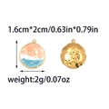 Enamel butterfly sea shell pendants with dimensions 1.6cm by 2cm for DIY jewelry - Ocean Enamel Starfish Relief Pendant (TZ-TP1074-02)