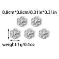 Silver 8mm stainless steel daisy flower charms for DIY jewelry making five pieces set - Silver Six Petal Daisy Spacer Bead (TZ-TP0912-01)