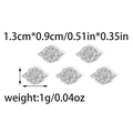 Pack of five silver stainless steel sunflower studs measuring 1.3cm in width - Silver Sunflower Charm Accessory (TZ-TP0877-01)