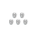 Set of five silver vintage skull charms in stainless steel for DIY jewelry making - Skull Head Pendant (TZ-TP0867-01)