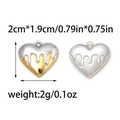 Zweifarbiger Herzanhänger in Gold und Silber mit flüssigem Schmelzdesign-Effekt - Fluider Herzstil (TZ-TP1063-02)