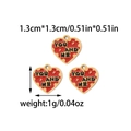 Red heart-shaped charm with You and Me text in gold finish, dimensions 1.3cm x 1.3cm - YOU AND ME Heart Style (TZ-TP0664-02)