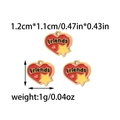 Enamel heart charms with 'friends' text and star for DIY jewelry and keychains - Friends Heart Style (TZ-TP0669-02)
