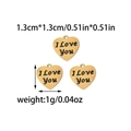 Detailansicht goldener Herzanhänger mit I Love You Gravur für DIY-Schmuckherstellung - I Love You Herz Anhänger (TZ-TP0686-02)