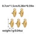 Gold stainless steel corn charm pendant for DIY jewelry with size 0.7cm by 1.5cm - Gold Corn (TZ-TP0913-02)
