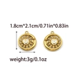 18K gold plated stainless steel sun and moon face charms for DIY jewelry making - Sun Moon Face Pendant (TZ-TP0957-02)