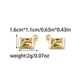 Candy-shaped stainless steel pendant with Sweet engraving and enamel heart details - Sweet Candy Pendant (TZ-TP0948-02)