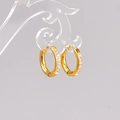 Klassische 18K vergoldete Creolen mit funkelnden Zirkonia Kristallen für Damen Schmuck - 18K-Gold