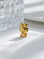 Golden bunny charm with pink heart for DIY jewelry making and bracelet beads - Rabbit Shape(TZ-TP1012-02-pink)