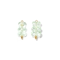 Pair of light green translucent bear charms with 18K gold plated metal components - Green Gummy Bear Pendant (TZ-HP0011-green)