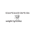 Polished heart-shaped stainless steel bead 0.3cm for DIY jewelry making - 4mm (TZ-TP1282-01-4mm)