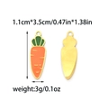 Colorful carrot enamel pendant made of stainless steel for DIY jewelry and keychains - Carrot Shape (TZ-TP1349-02)