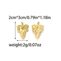 Golden grape pendants in 18K gold plated steel with 2x3cm size markers for DIY jewelry - Grape Style (TZ-TP1541-02)