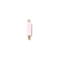 Pendentif avec perle rectangulaire rose clair et détails en métal doré 18K - Pendentif à Perles Rose (TZ-HP0037-pink)