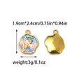 Ciondolo scoiattolo smaltato in finitura dorata per collane e bracciali fai-da-te - Stile Scoiattolo Ghianda (TZ-TP1403-02)