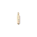 Pendentif rectangulaire en pierre naturelle marbrée rose et bleu et boucle dorée - Style Colonne Texture Marbre (TZ-HP0037-blue)