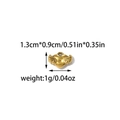 Golden stainless steel heart with wings pendant for DIY jewelry, size 1.3cm by 0.9cm - Winged Heart (TZ-TP1543-02)