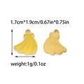 Detailed view of banana enamel charms showing front and back with size measurements - Banana (TZ-TP1351-02)