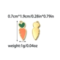 Cartoon carrot enamel charms in stainless steel for DIY handmade jewelry and necklaces - Carrot Style (TZ-TP1097-02)