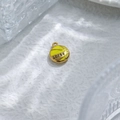 18k gold plated stainless steel basketball charm with yellow enamel for DIY jewelry - Basketball Style (TZ-TP0997-02-yellow)
