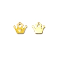 Golden 18K stainless steel crown charms with yellow enamel heart for jewelry making - Crown Style (TZ-TP1115-02-yellow)
